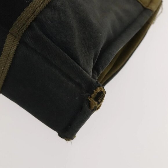 HERMES Fourre Tout Hand Bag Canvas 2Set Green Black Auth ti3372 - Picture 12 of 16